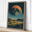 Alien Moonrise Modern - Wrapped Canvas-2022179688-2022179607