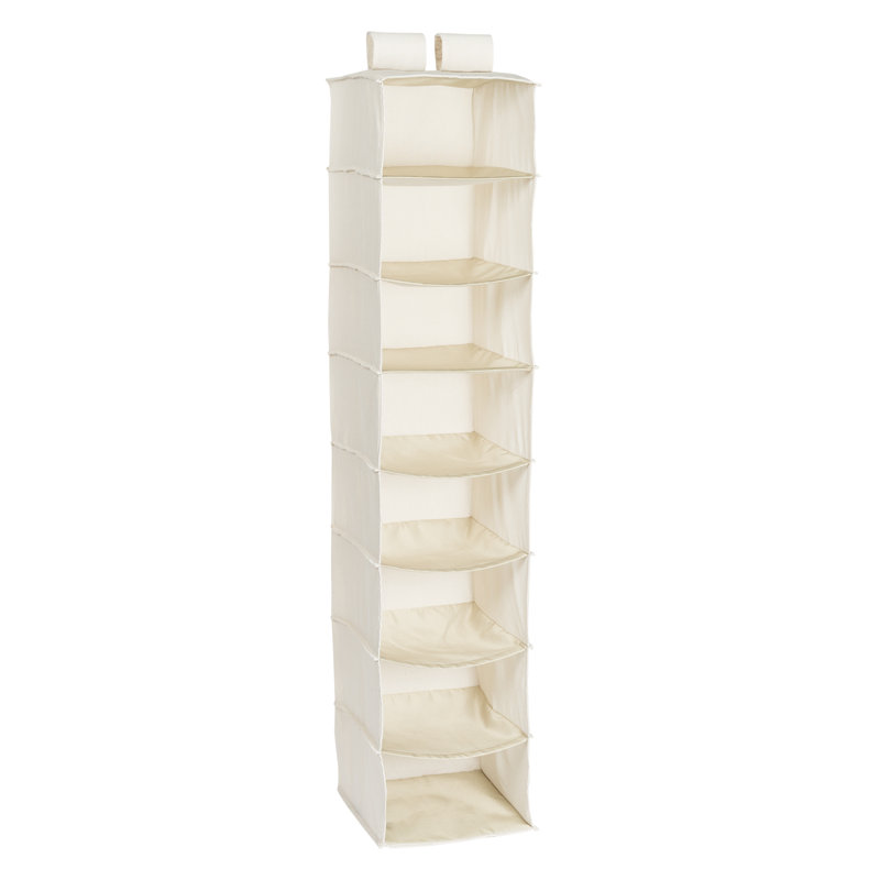 Natural Polycotton 8-Shelf Hanging Closet Organizer