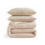 Ensemble de housse de couette en jersey à côtes DCLY Pure Oatmeal-111702141