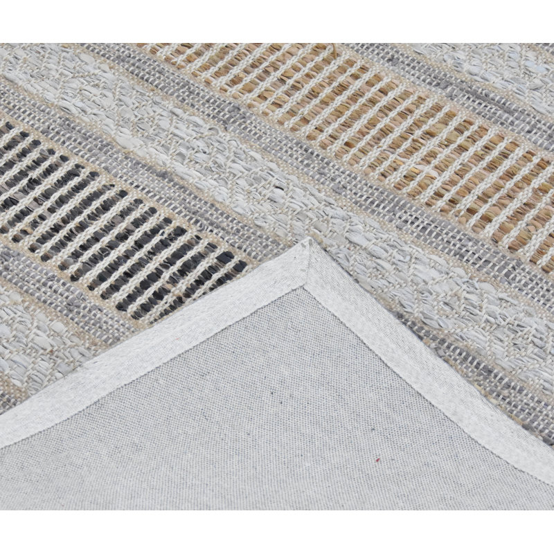 Tapis brun tissé à plat à la main Artiaga, Rectangle 9 pi x 12 pi