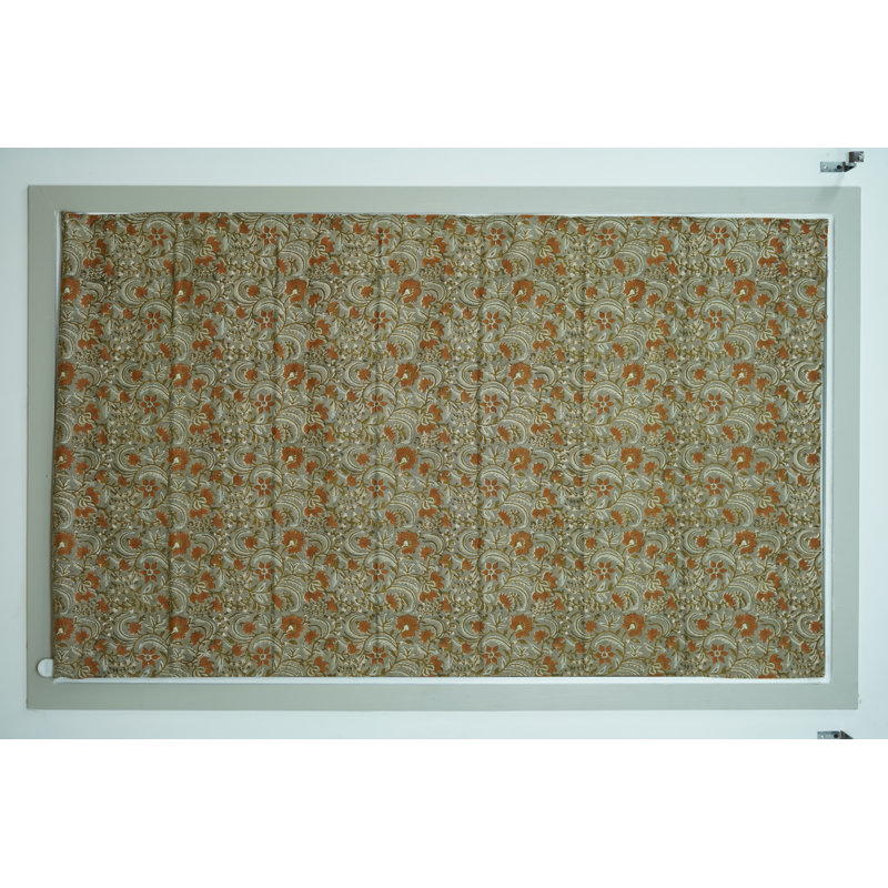  Store romain imprimé bloc 26 x 74 - Collection Luxurious, Kundanvan, rouille, L 32 po x L 74 po