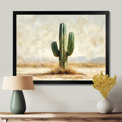 Cactus dans le désert V - Art mural de cactus pour le salon