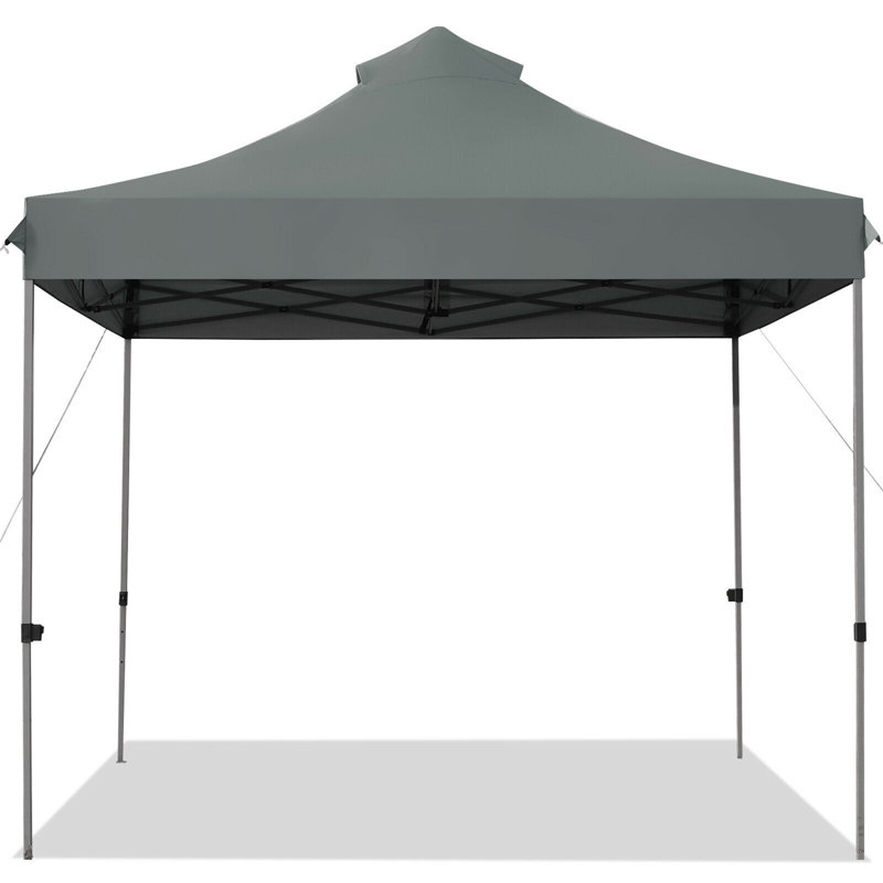 10 Ft. W x 10 Ft. D Steel Pop-Up Canopy, Grey