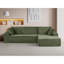 Canapé modulaire convertible en velours côtelé CozyForm, canapé confortable moderne avec rembourrage en mousse, canapé-lit modulaire confortable pour le salon, la chambre à coucher, aucun assemblage requis - Orienté vers la droite-130464315-130464307-130464308