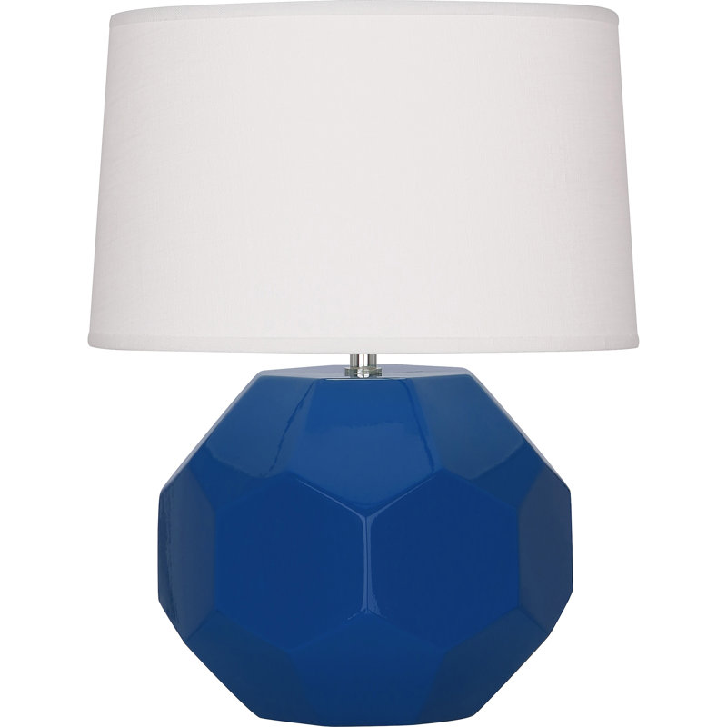 Franklin Table Lamp, Cobalt, 16.5" H x 12.5" W x 12.5" D