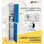 Casier 2 portes 72 po x 12 po x 12 po à 2 portes en acier avec serrure à clé - Rangement pour employés, étudiants, salle de sport, lieu de travail - Comprend les tablettes, les crochets, la ventilation et le porte-carte - Assemblage facile-61912000