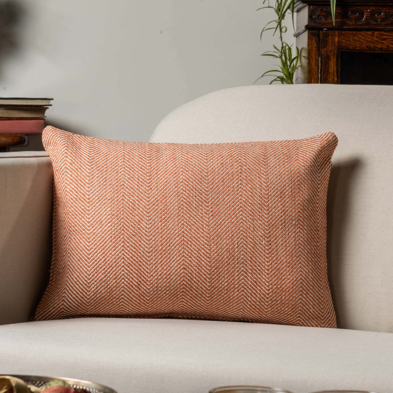 Orange Cushion, 43x30cm, Feather filled
