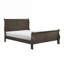 Cadre de lit double pour chambre à coucher, bois massif gris de style Louis Philippe-845646848-845646851
