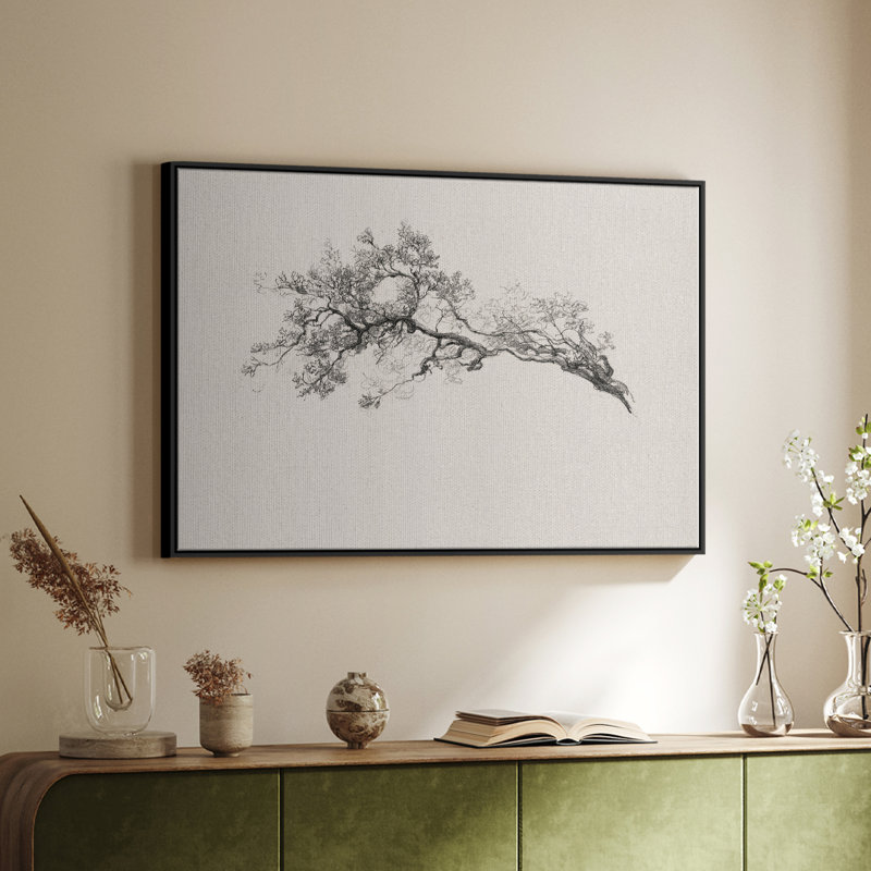 Toile tendue avec châssis rétro X, Black Floater Framed Canvas, H 27 po x l 41 po x P 2 po
