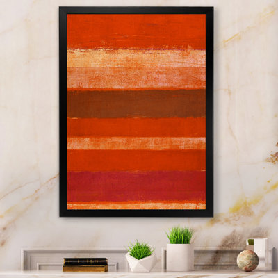Art abstrait orange, peinture sur toile - Décoration murale moderne et contemporaine