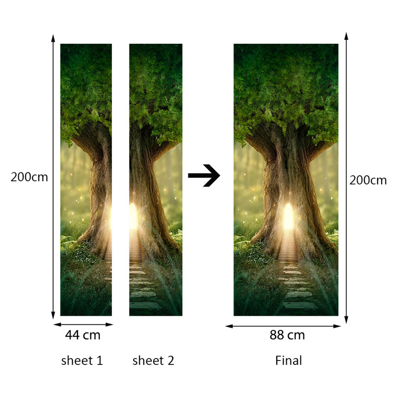 Décalcomanie murale arbre imaginaire
