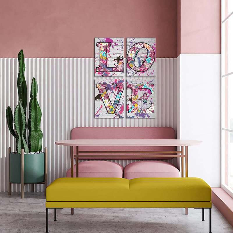 4 Piece Wrapped Canvas Wall Art
