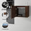 Meuble-lavabo suspendu de 56 cm avec lavabo intégré, porte à fermeture douce, lavabo en céramique intégré, armoire de salle de bain murale en contreplaqué, marron-4006595