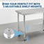 Table de préparation commerciale robuste en acier inoxydable 30 po x 24 po x 35 po, table de travail mobile avec roulettes pour le service de restauration, poste de travail de cuisine à bord droit avec tablette réglable