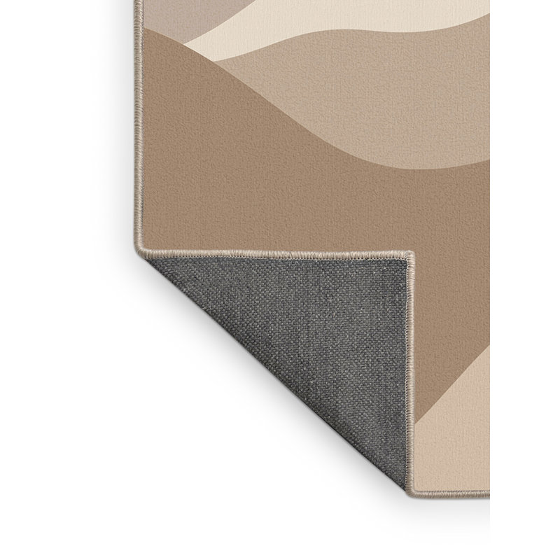 Tapis beige doux et moelleux de couleur unie minimaliste Olivet, 7 x 10