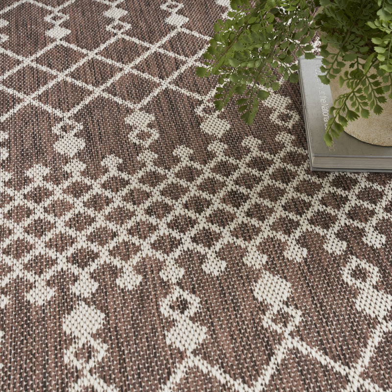 Robbs Rectangle Indoor/Outdoor Area Rug, Runner 2' x 6', Natural
