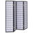 Sartre Black 4-Panel Room Divider Folding Shoji Screen