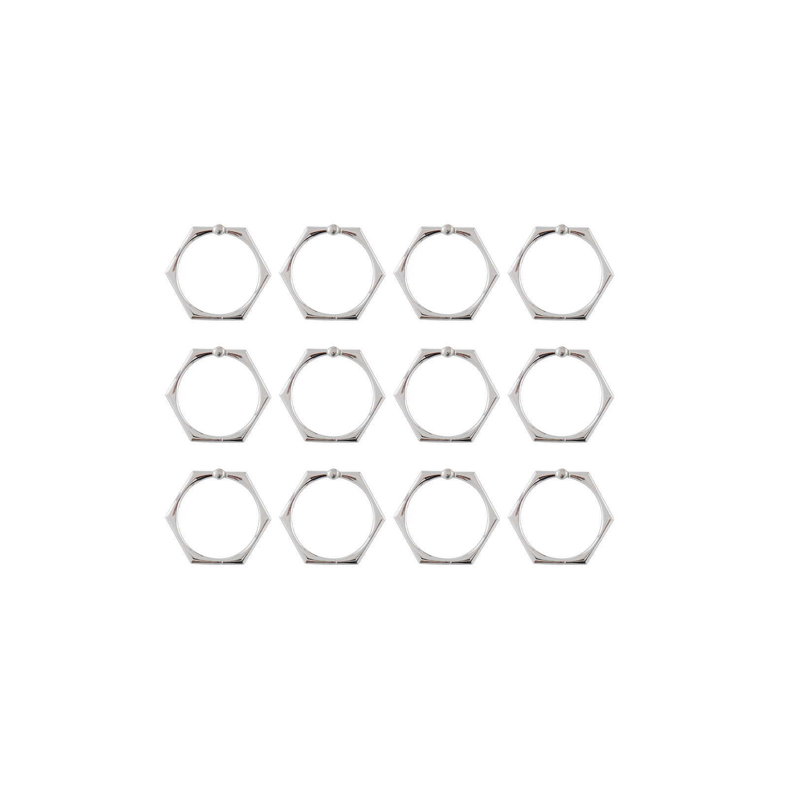 Utopia Alley Shower Curtain Hooks, Chrome