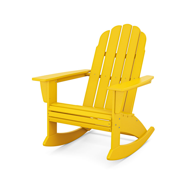 Chaise berçante d'extérieur POLYWOOD, Citron