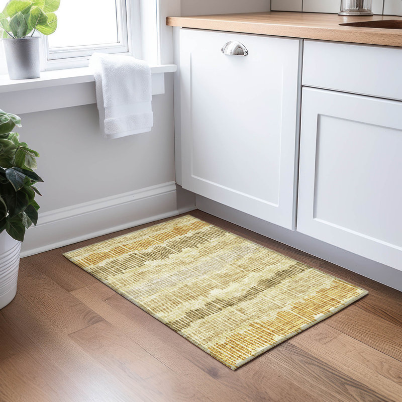 Rectangle Malek Indoor/Outdoor Area Rug with Non-Slip Backing, Rectangle 1'8" x 2'6"