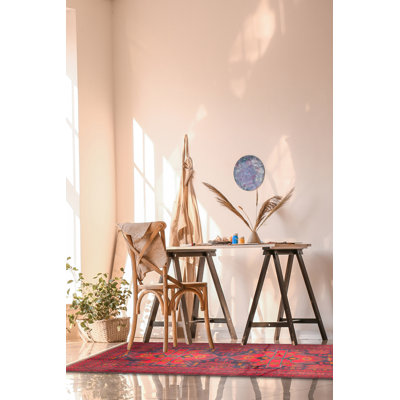 Tapis bleu foncé Teimani 3 pi 7 po x 6 pi 10 po
