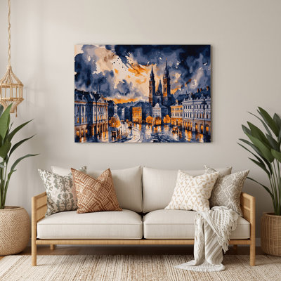 Cities Vienna Austria Grey Metal Wall Art