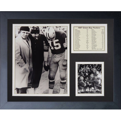 Souvenirs encadrée green bay packers 1967 champs encadrés