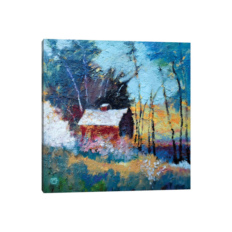 Barn In The Woods by Kip Decker - Wrapped Canvas Painting, 66.04cm H x 66.04cm W x 1.9cm D