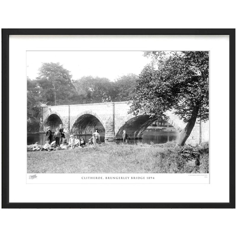 Clitheroe, Brungerley Bridge 1894 - Single Picture Frame Print, 45cm H x 60cm W x 2.3cm D
