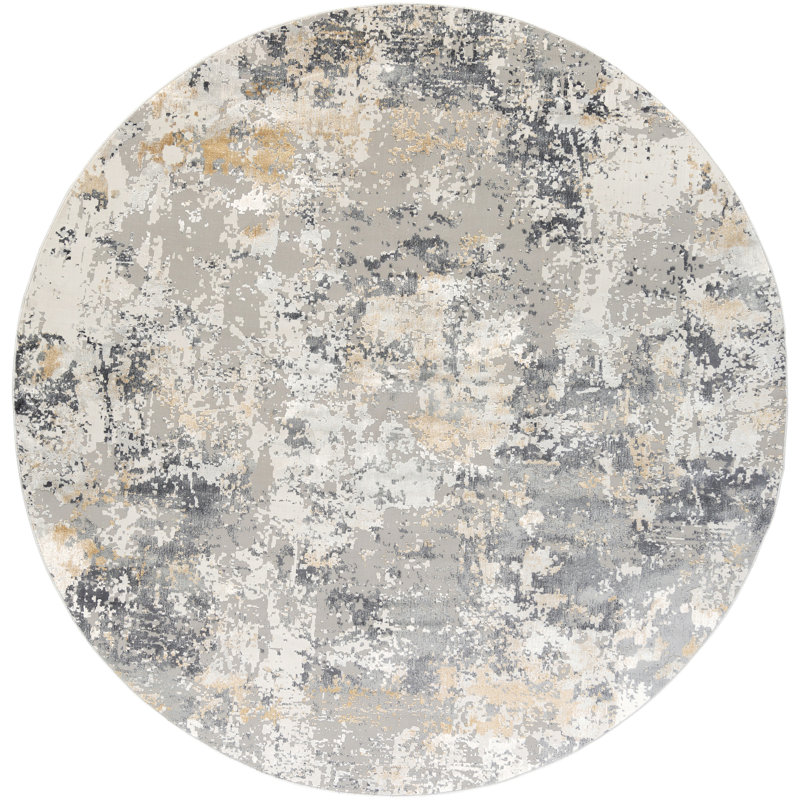 Omaha Abstract Indoor Rug, Round 7'10"