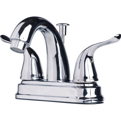 Two Handle Centerset Lavatory Faucet with Drain Assembly