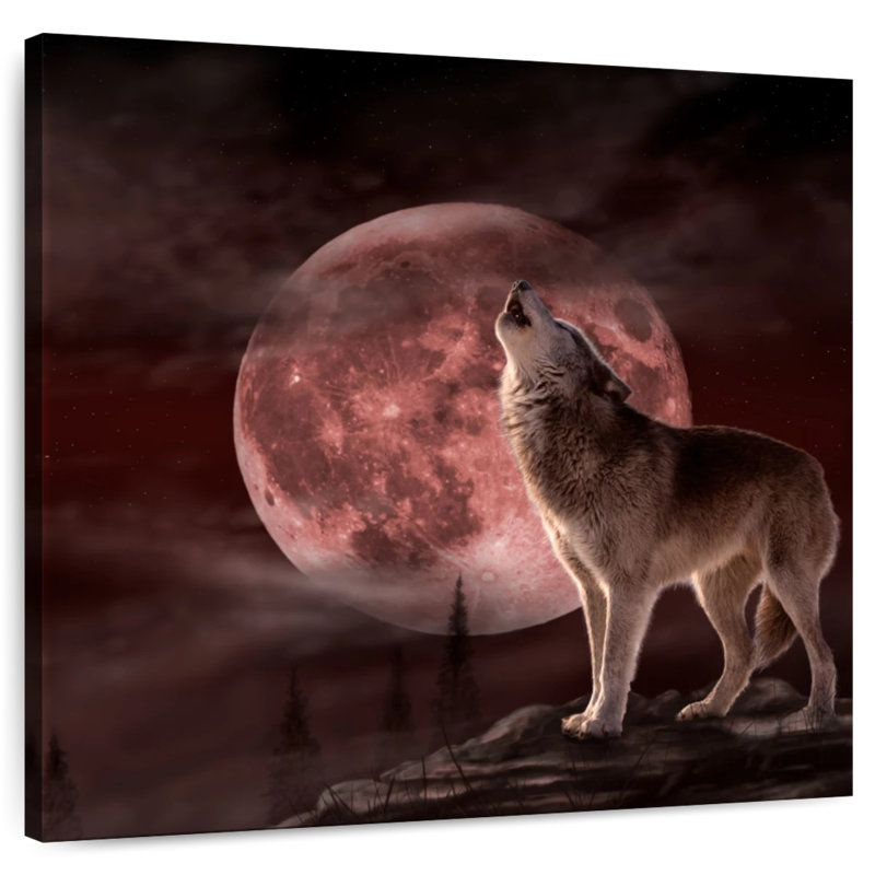 Brampt Wolf Moon Howling, 10'' H x 10'' W