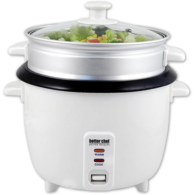Better Chef 5-cup Rice Cooker With Built-in Food Steamer – Compact And Easy-to-use