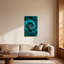 Motif abstrait bleu sarcelle et noir tendance