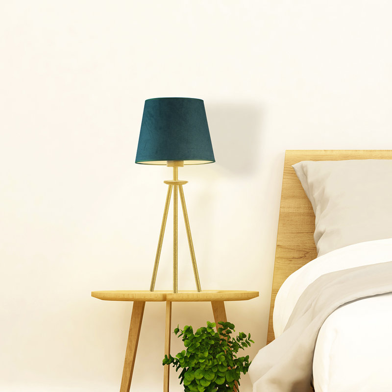 Als Metal Table Lamp, White, Green/Gold