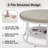 Large Round Ottoman Coffee Table With Storage Shelf, 31.5 Inch Tufted Linen Upholstered Footrest Stool, Modern Accent Ottoman With Sturdy Metal Legs For Living Room, Bedroom, Dorm Decor, Beige
