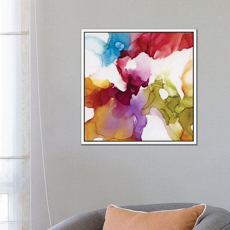 Spectrum Colors I by Carol Robinson - Painting on Canvas, White Framed, 66.04 cm H x 66.04 cm W