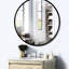 Miroir mural 32 po rond noir pour salle de bain. Reflet transparent avec verre Ultra HD de 5 mm. Incassable et imperméable. Accessoires de suspension offerts. Convient à tous les espaces. Miroir trempé facile à installer