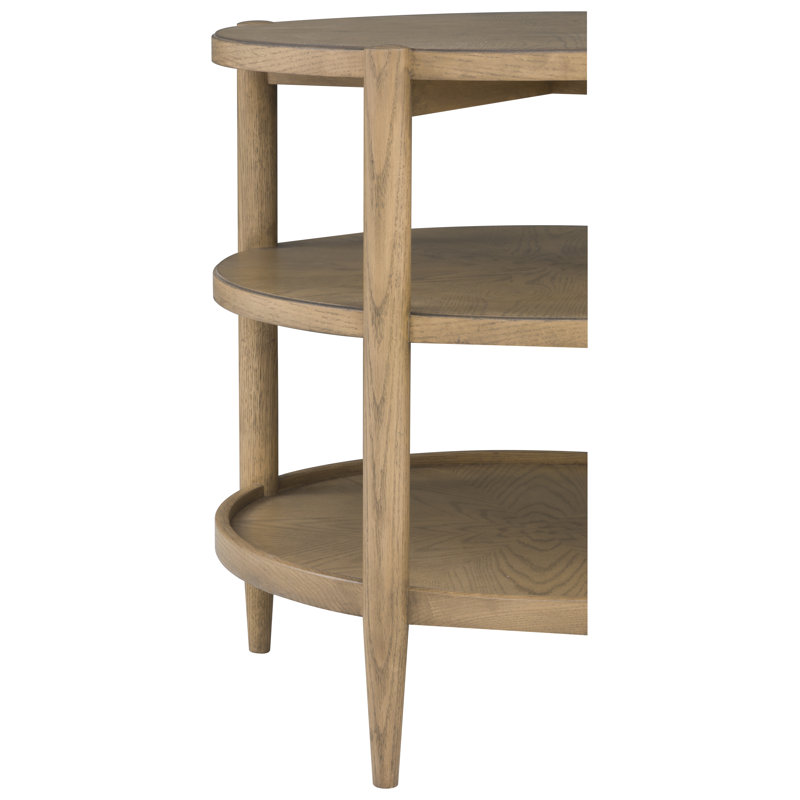 Round End Table, Sunlit Oak