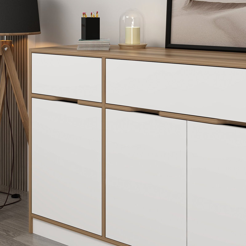 Console Wesa, Blanc / Dore