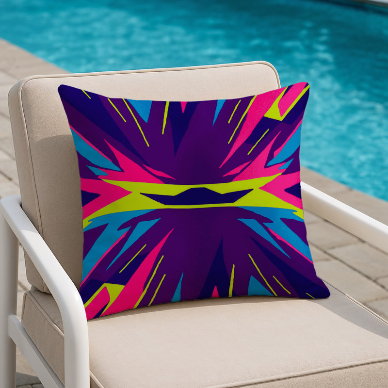 Neon Shadows Indoor And Outdoor Throw Pillow, Square 20"