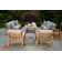 Gizmo Teak 6 - Person Patio Conversation Sets with Cushions