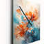 Horloge murale impressionniste beige et bleue Whispering Breeze I-2011149948