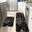 Tapis de cuisine à motif de tableau noir café 2 pièces pour entrée de cuisine-457968729