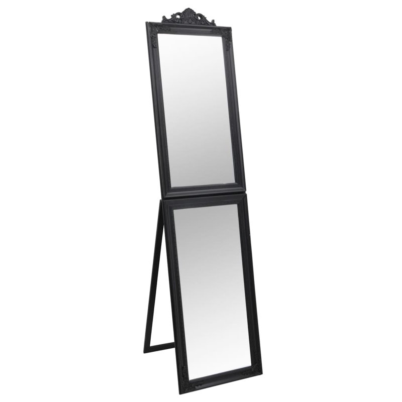 Miroir de plancher Wegford, 70,9 po x 17,7 po, Noir