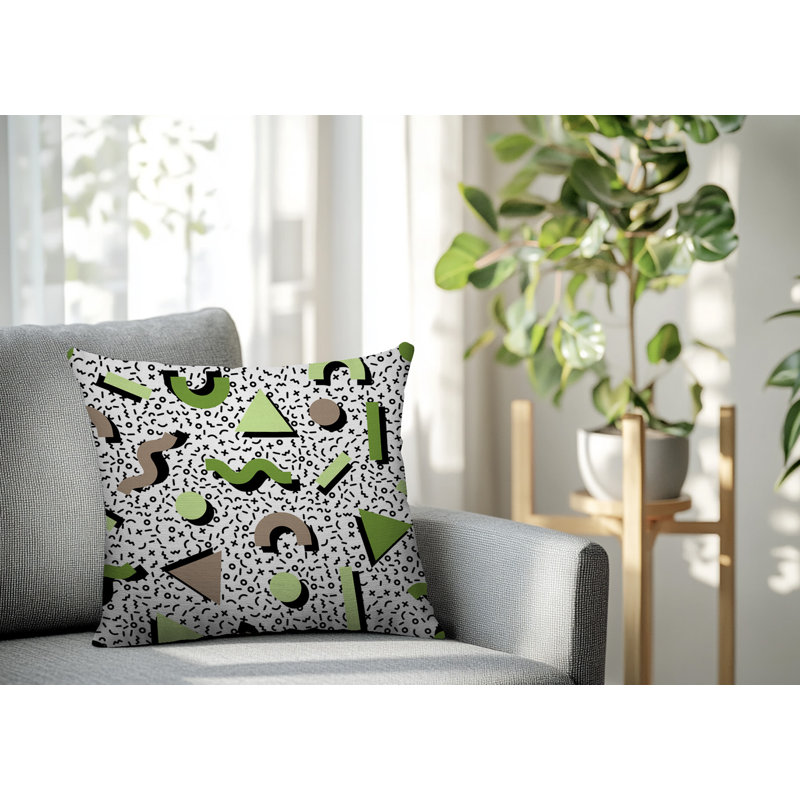 Moxo Abstract Reversible Indoor/Outdoor Square Pillow