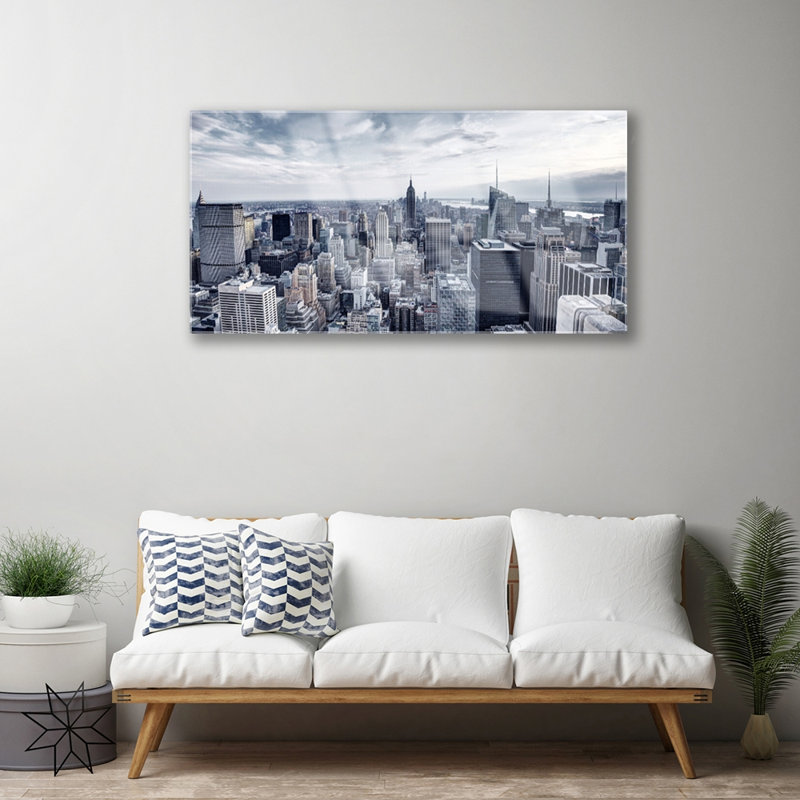 Houses City - Unframed Photograph on Glass