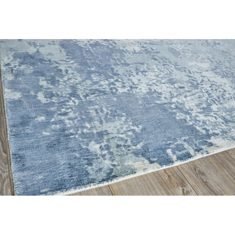 Laguna Abstract Area Rug in Blue, Rectangle 12' x 15'