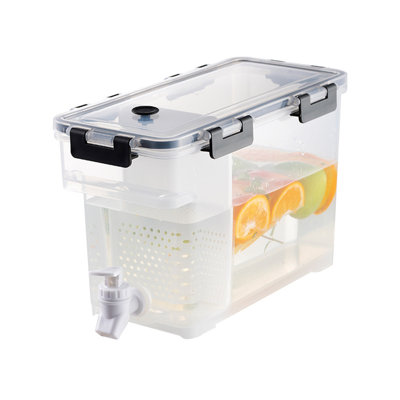 plastic Cold Kettle 3.5L Cold Kettle With Faucet In Refrigerator,Large Capacity Storage For Fruit Juice Dispenser With Top And Spigot Fruit Teapot Lemonade Bucket