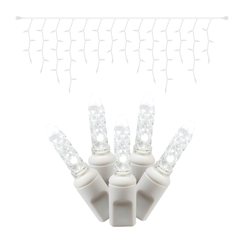 70 lumières de Noël glaçons, H 24 po x l 1 po x P 108 po, Blanc pur